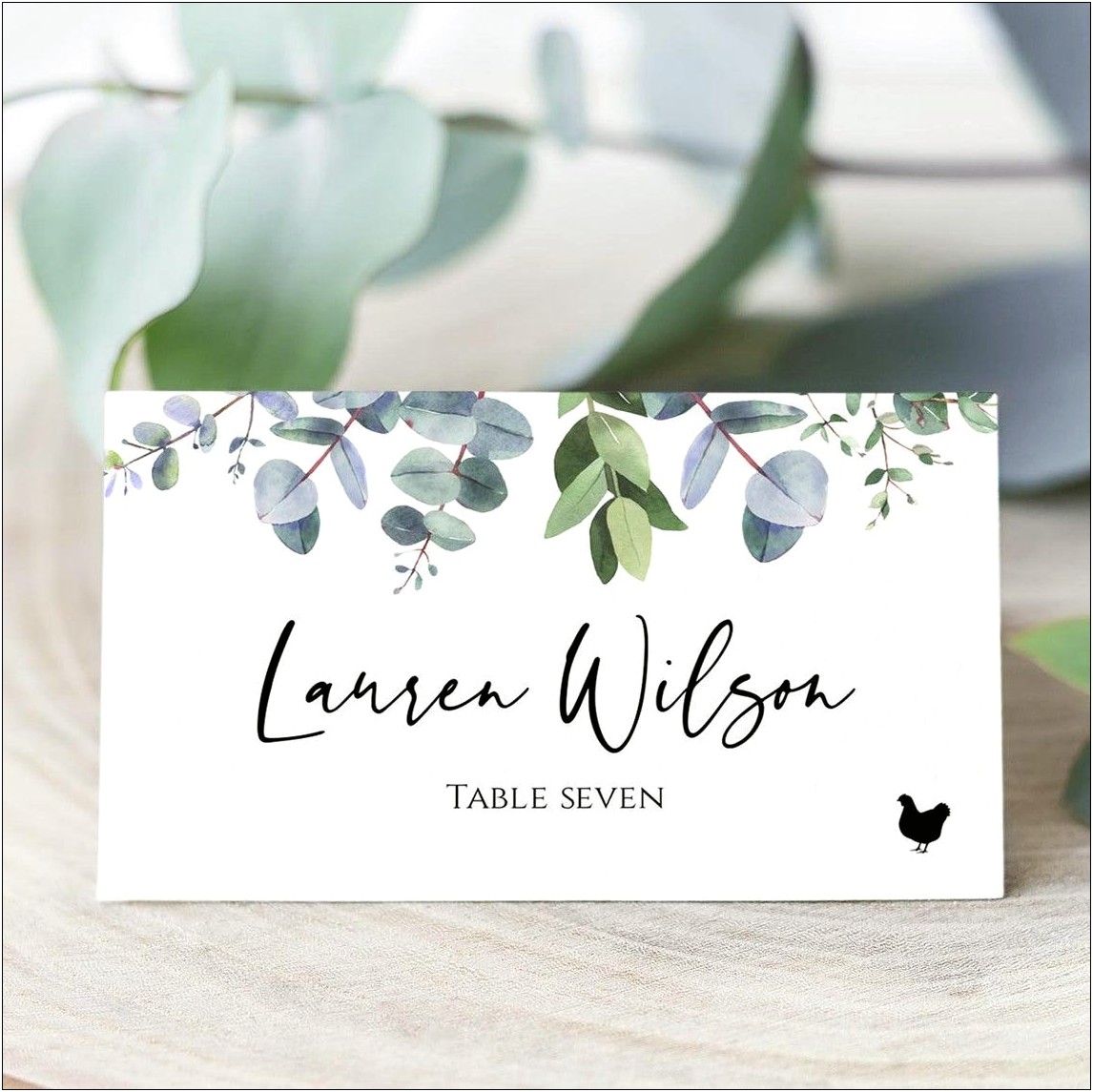 Christmas Place Card Template Free Download Uk