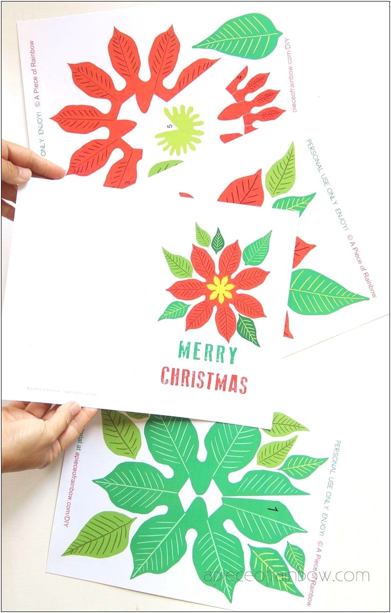 Christmas Pop Up Card Template Free Download