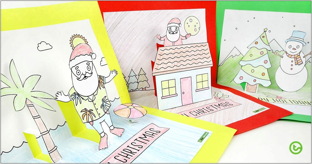 Christmas Pop Up Card Templates Free Download
