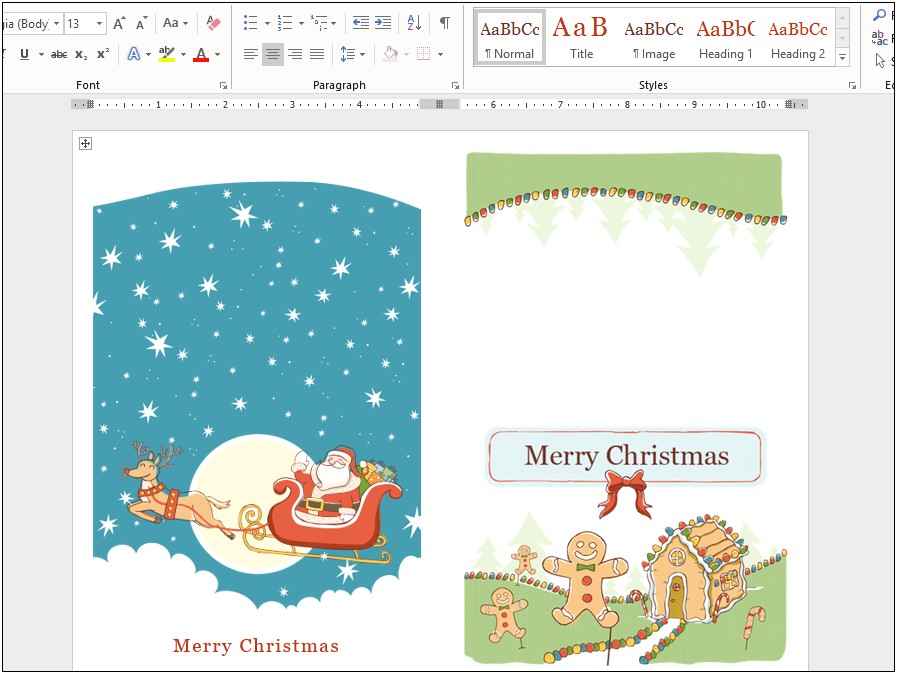Christmas Themed Lined Note Cards Free Templates