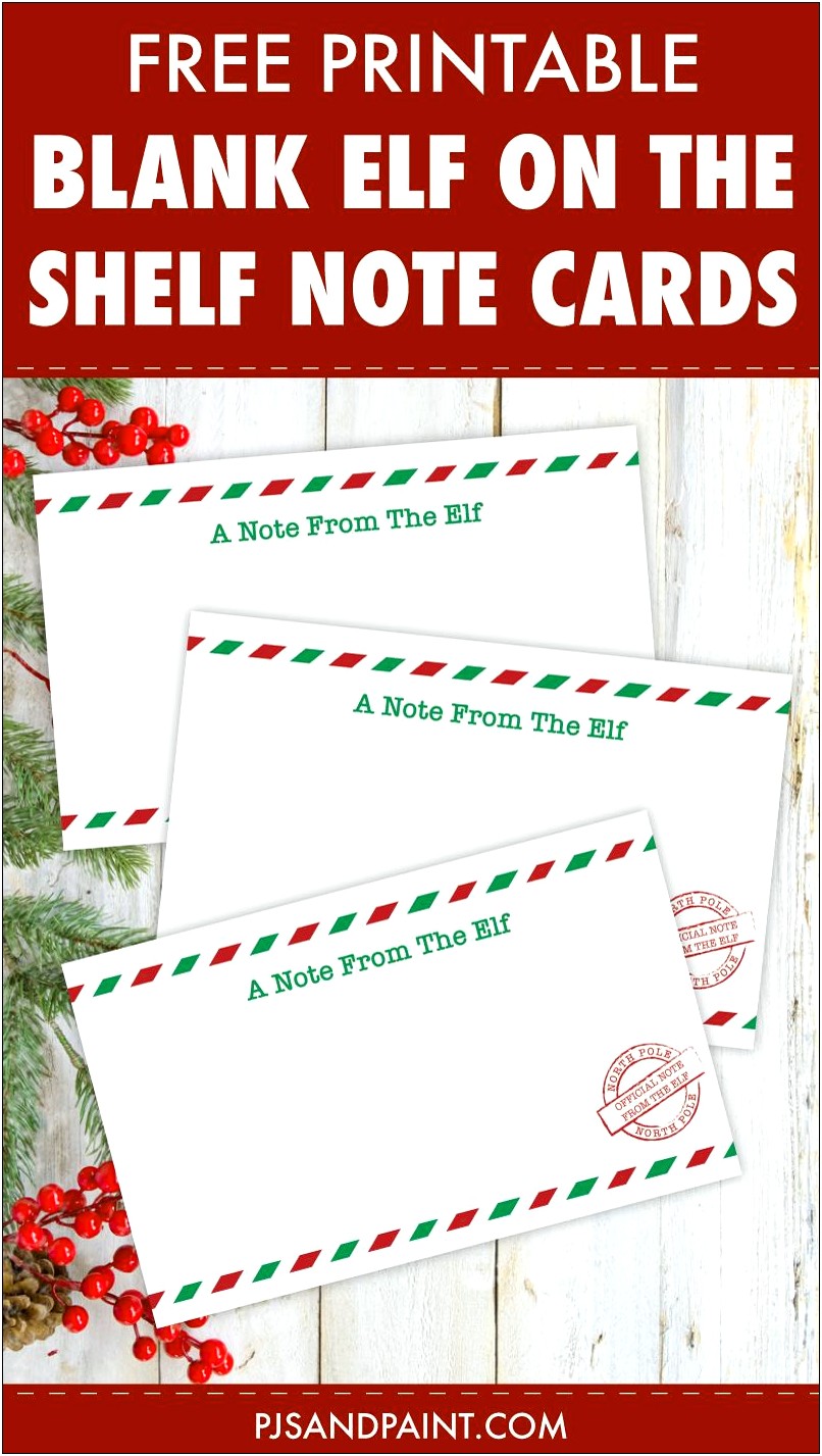 Christmas Themed Note Cards Free Templates