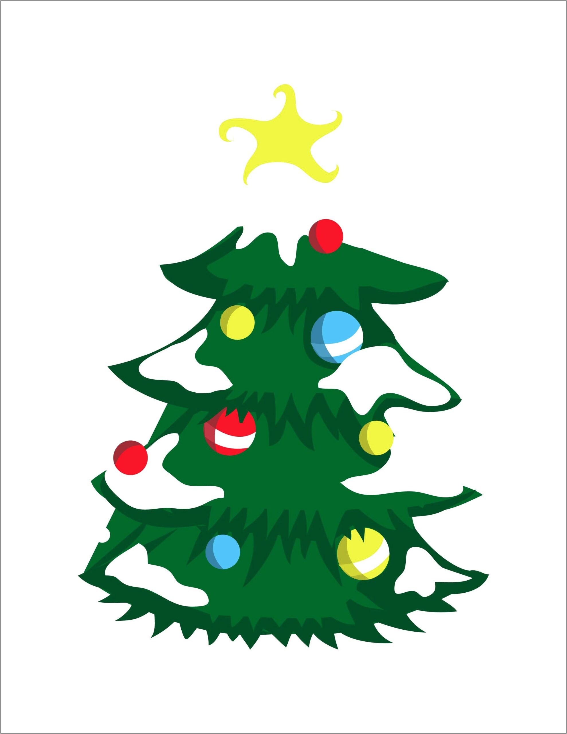 Christmas Tree Templates Free Printable Colored