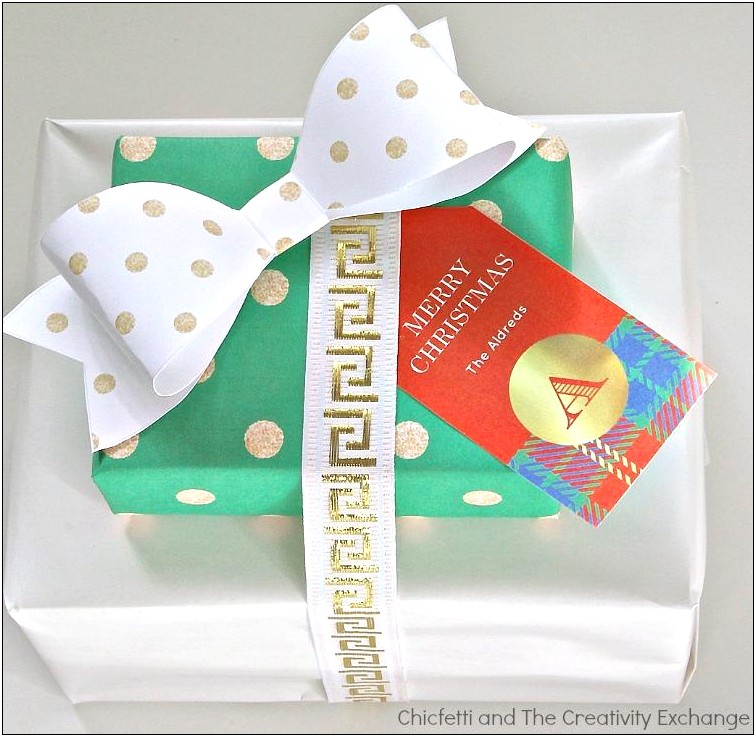 Christmas Wrapping Paper Bow Template Free