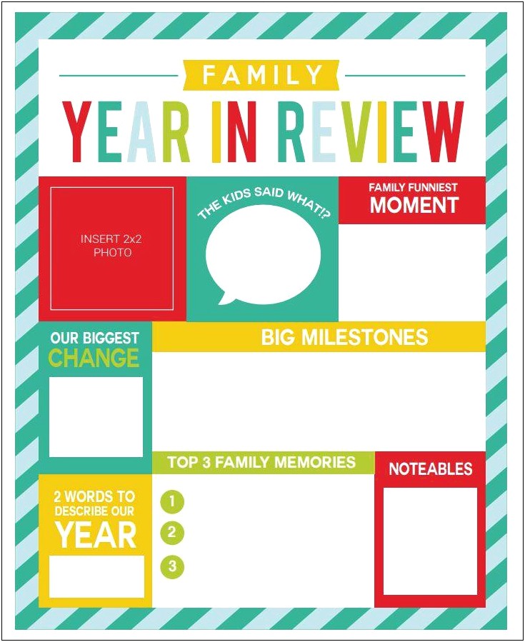 Christmas Year In Review Free Template