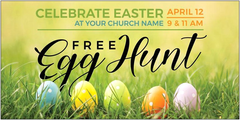 Church Easter Egg Hunt Flyer Template Free