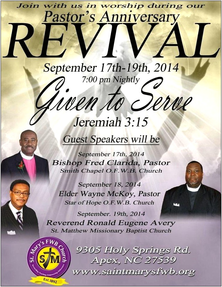 Church Homecoming Rivial Poster Free Template