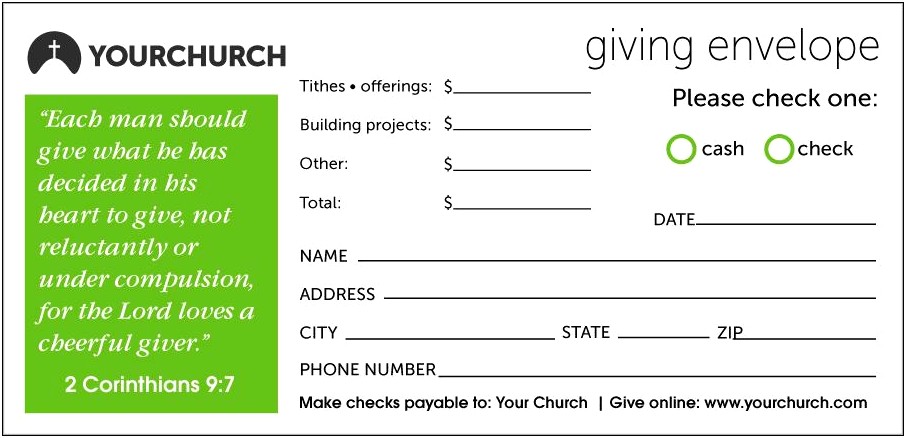Church Offering Envelope Template Free Tithing Envelopes