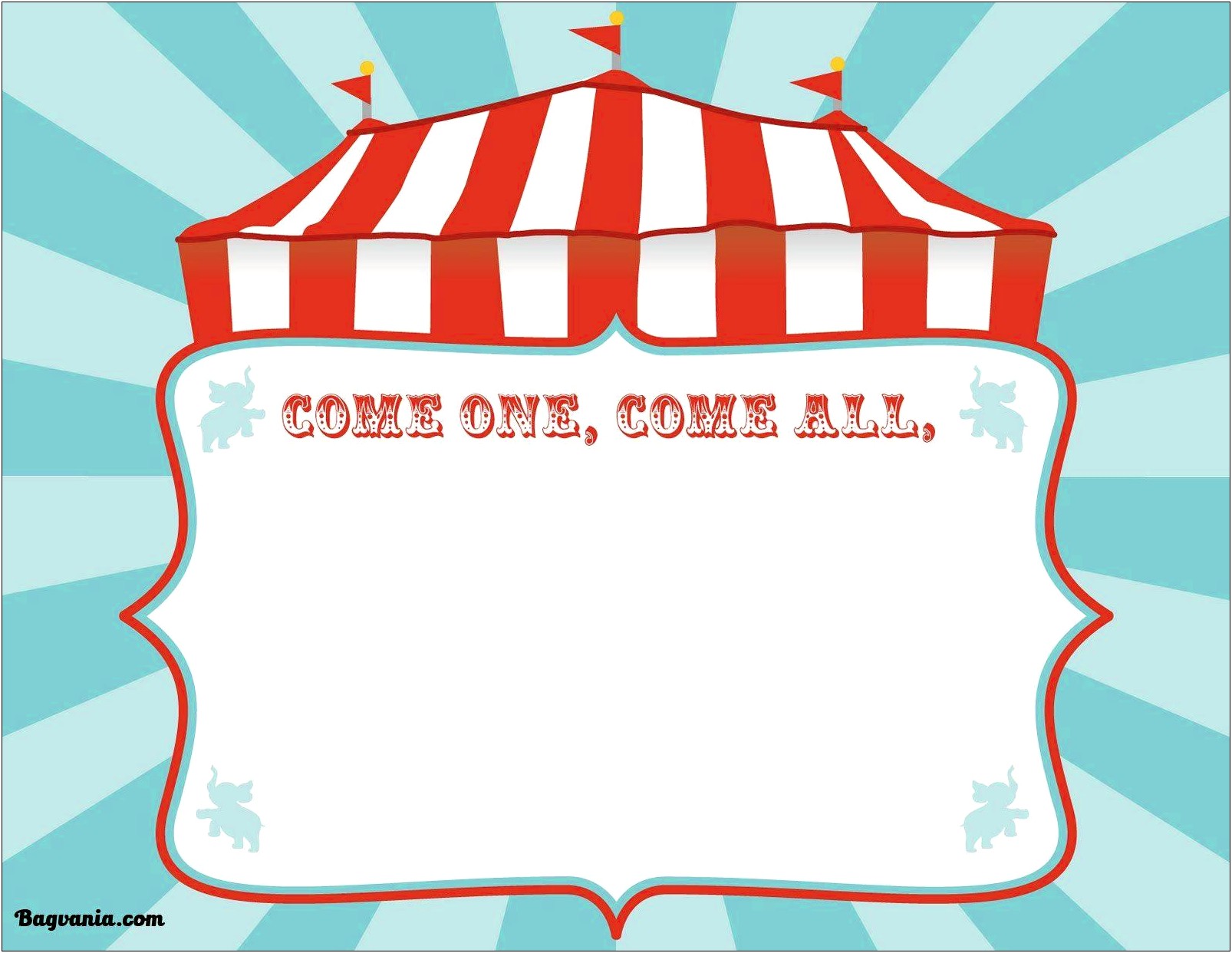 Circus Party Invitation Template Free Download