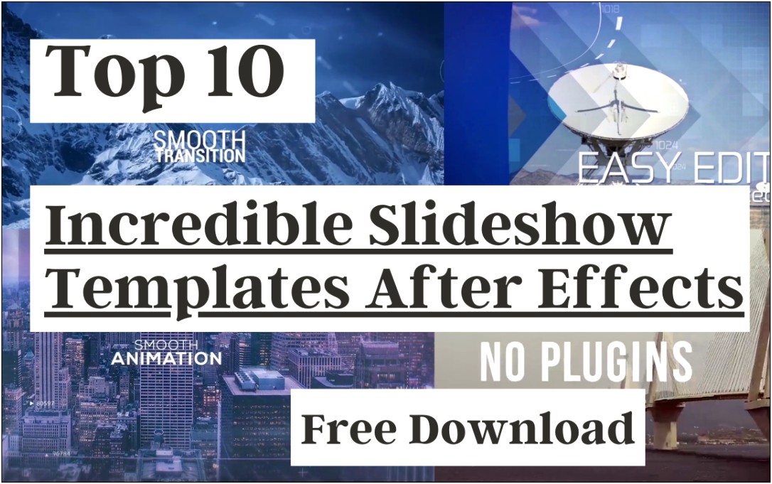 Clean Slideshow After Effects Template Free