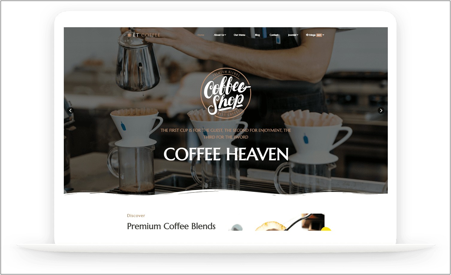 Coffee Shop Bootstrap Template Free Download