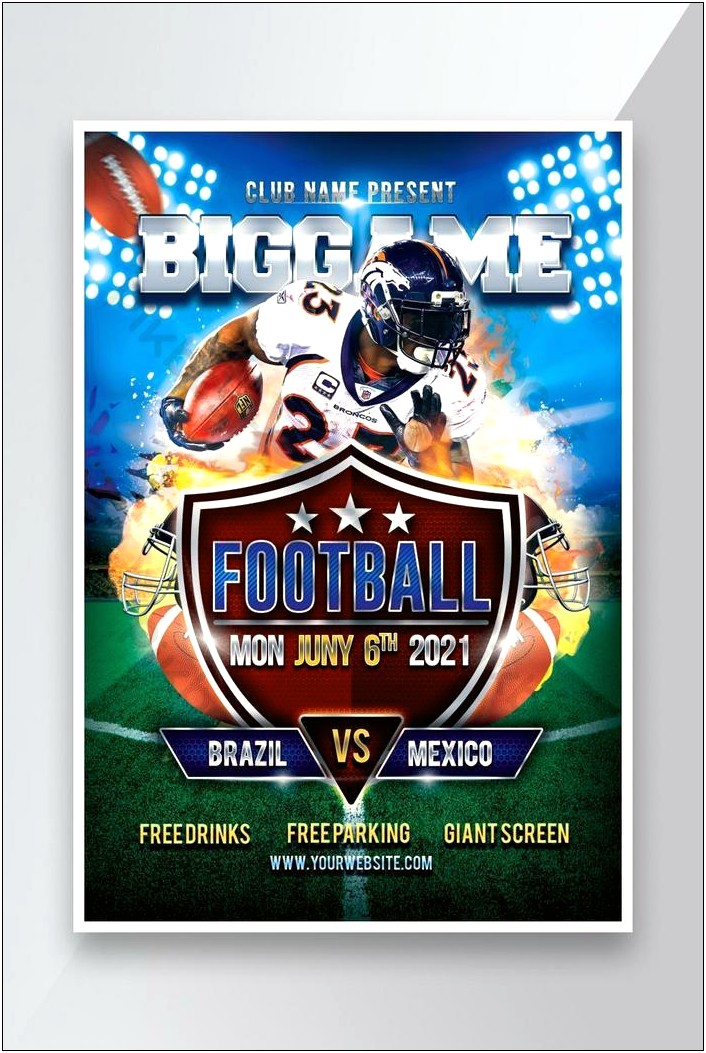 College Football Flyer Template Free Download