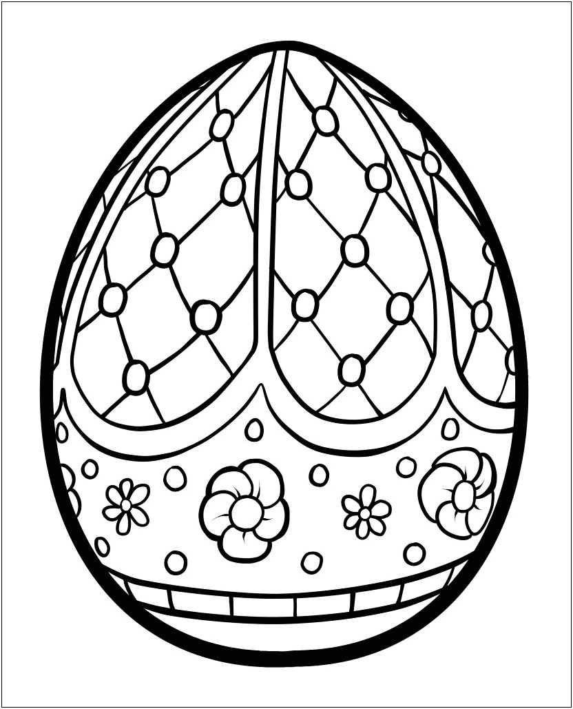 Colored Easter Egg Template Free Printable