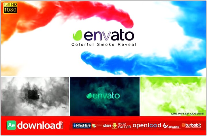 Colorful Smoke Reveal After Effects Template Free Download