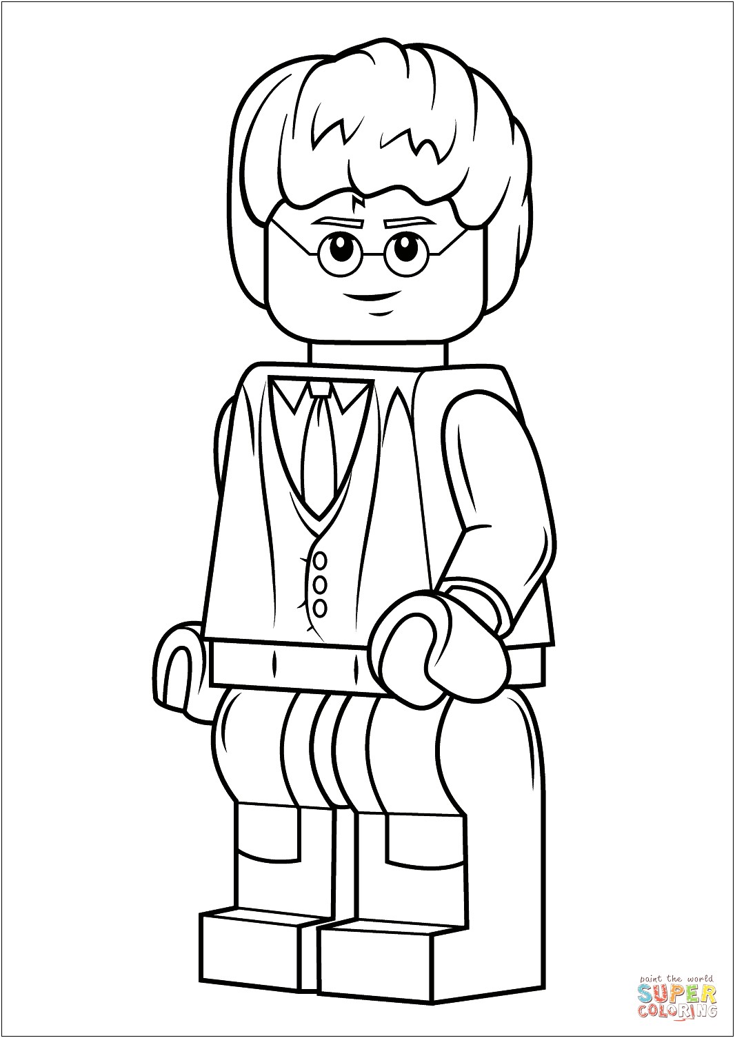 Coloring Lego Harry Potter Template Free