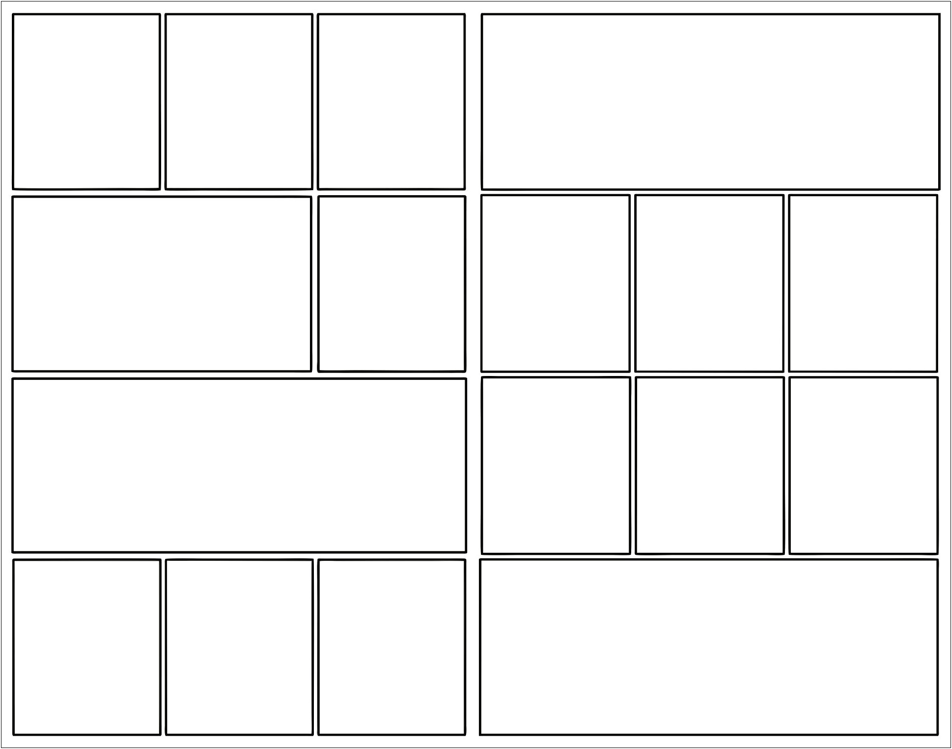 Comic Book Page Layout Template Free