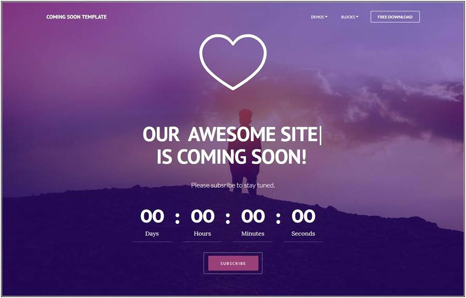 Coming Soon Page Html Template Free Download