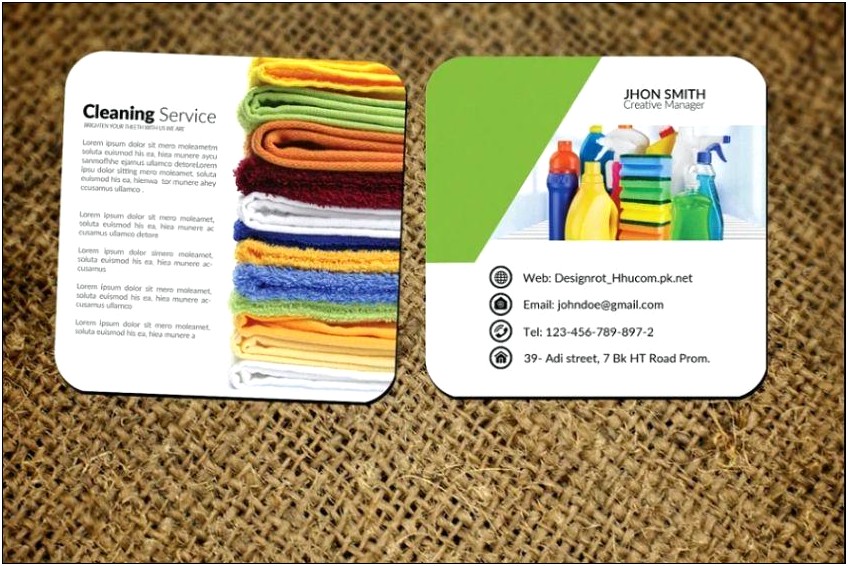 Commercial Cleaning Business Cards Free Unused Templates
