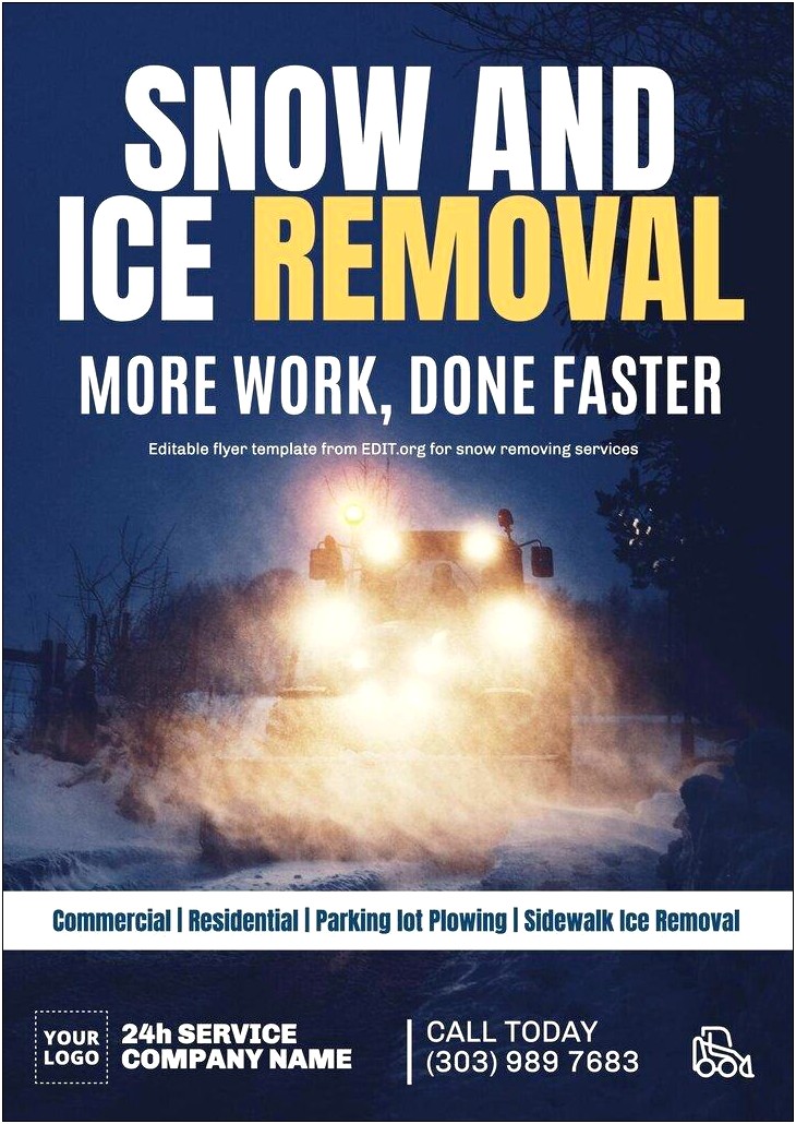 Commercial Snow Removal Free Flyer Templates Download