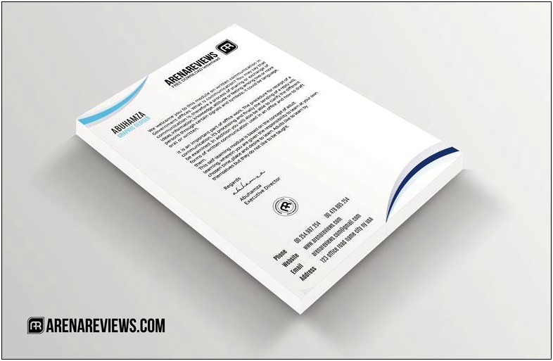 Company Letterhead Template Psd Free Download