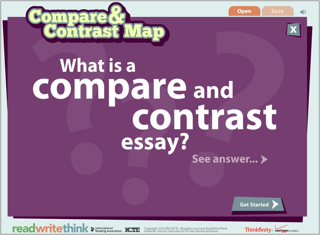Compare And Contrast Essay Template Free