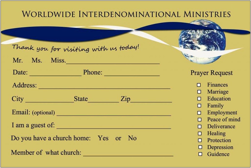 Connect Cards For Church Templates Pdf Free