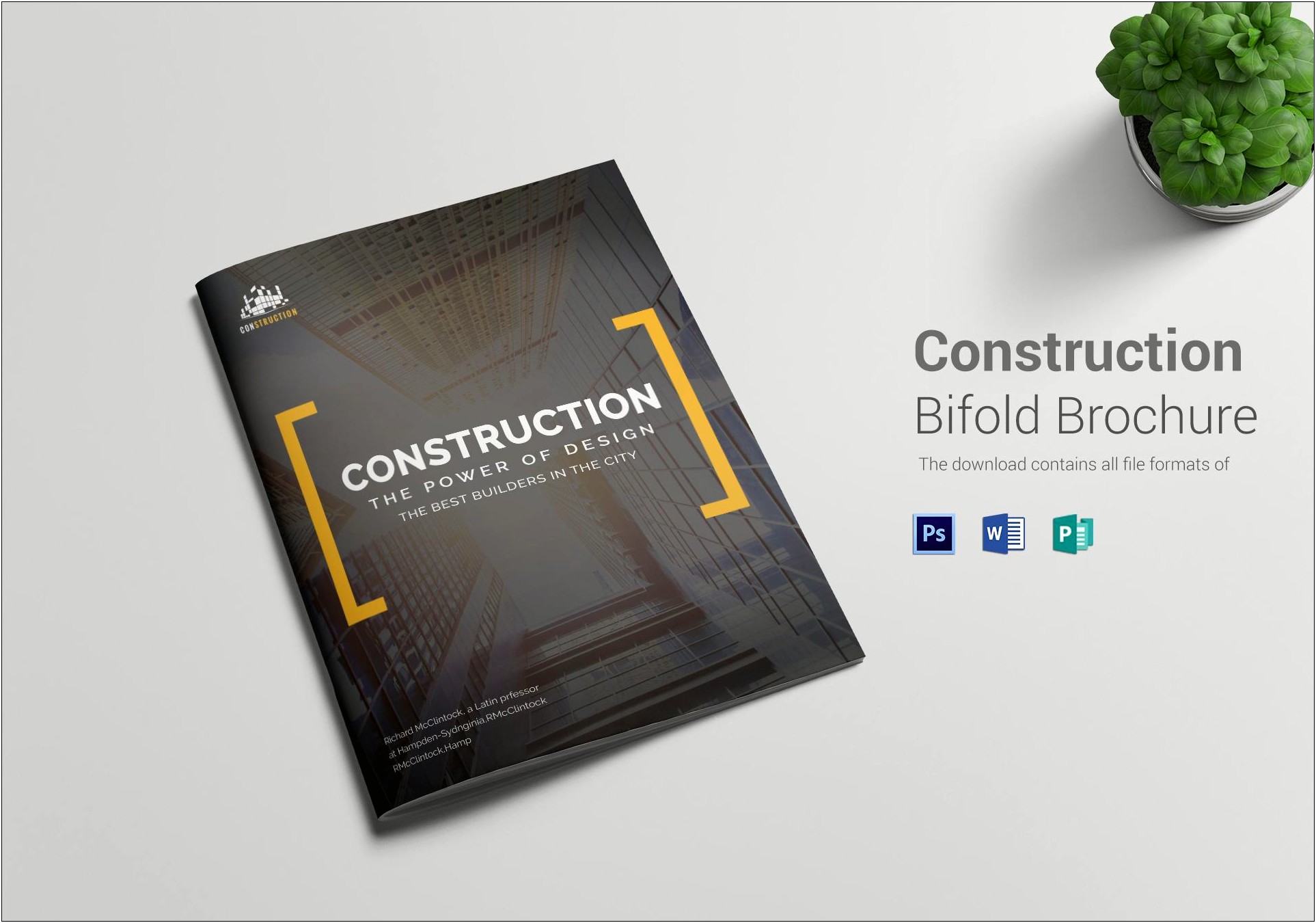 Construction Company Brochure Templates Free Download