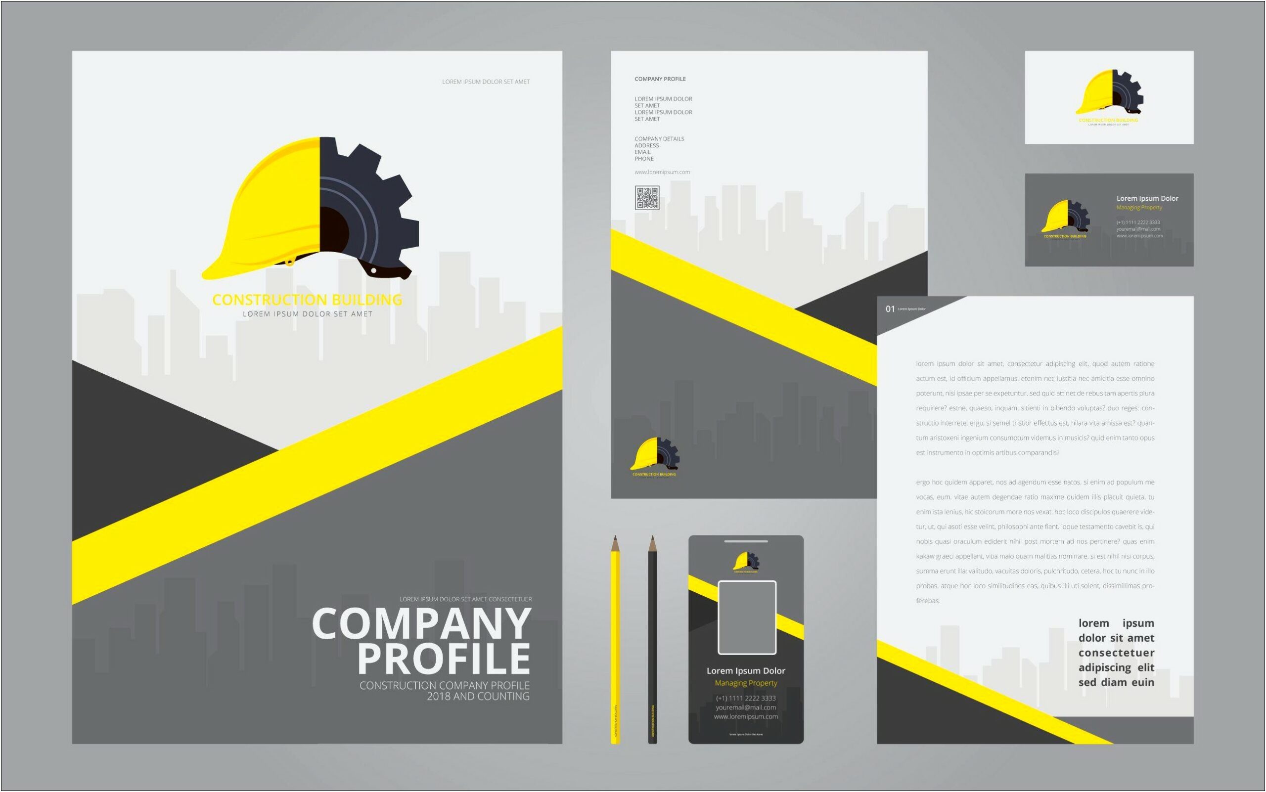 Construction Company Profile Design Template Free Download