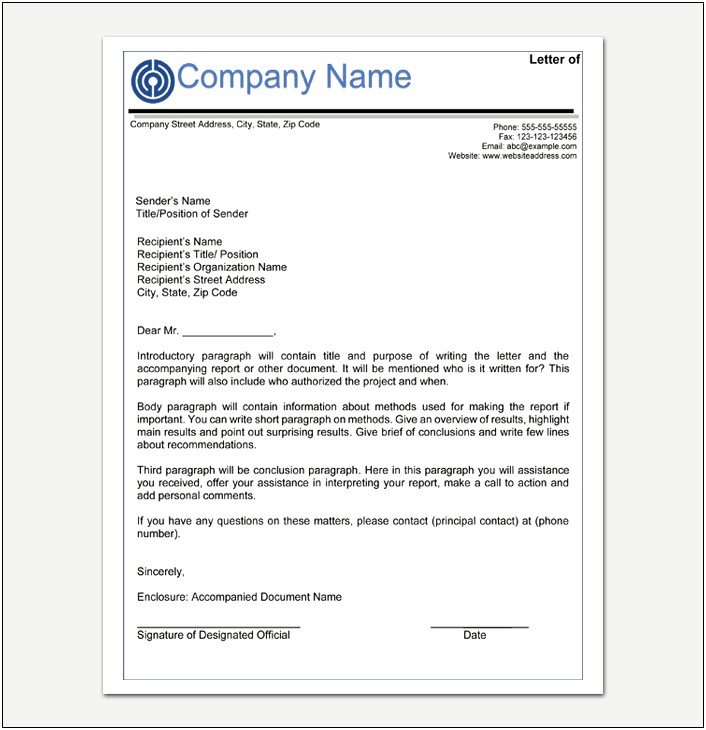 Construction Letter Of Transmittal Template Free Download