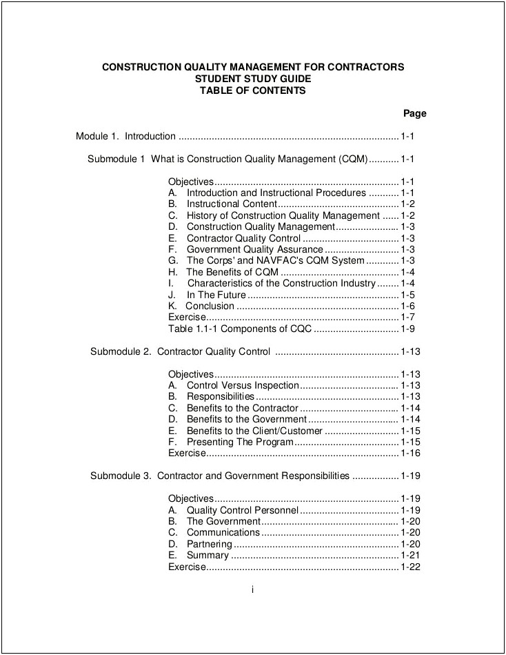 Construction Quality Management Plan Template Free