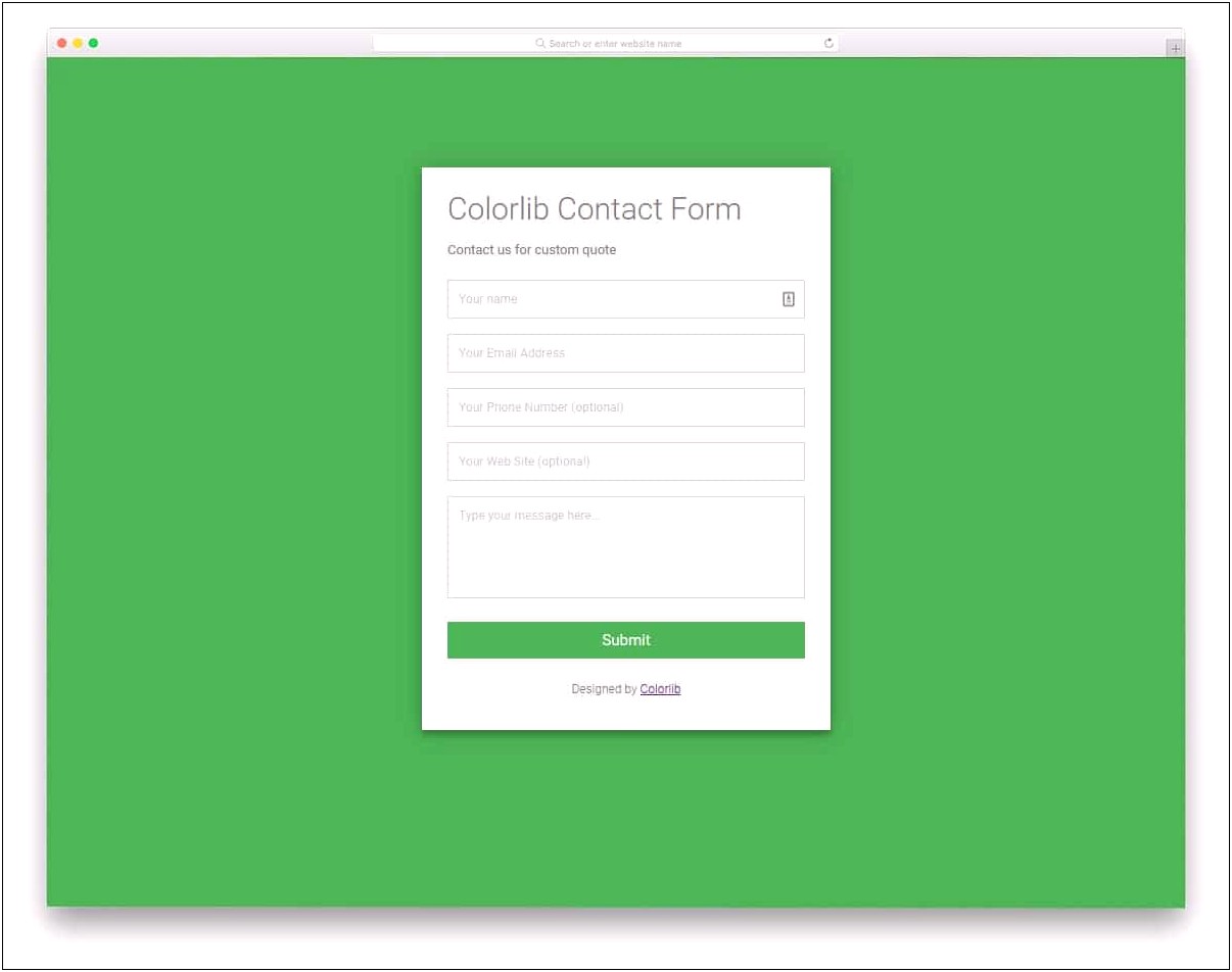 Contact Us Page Template Free Download