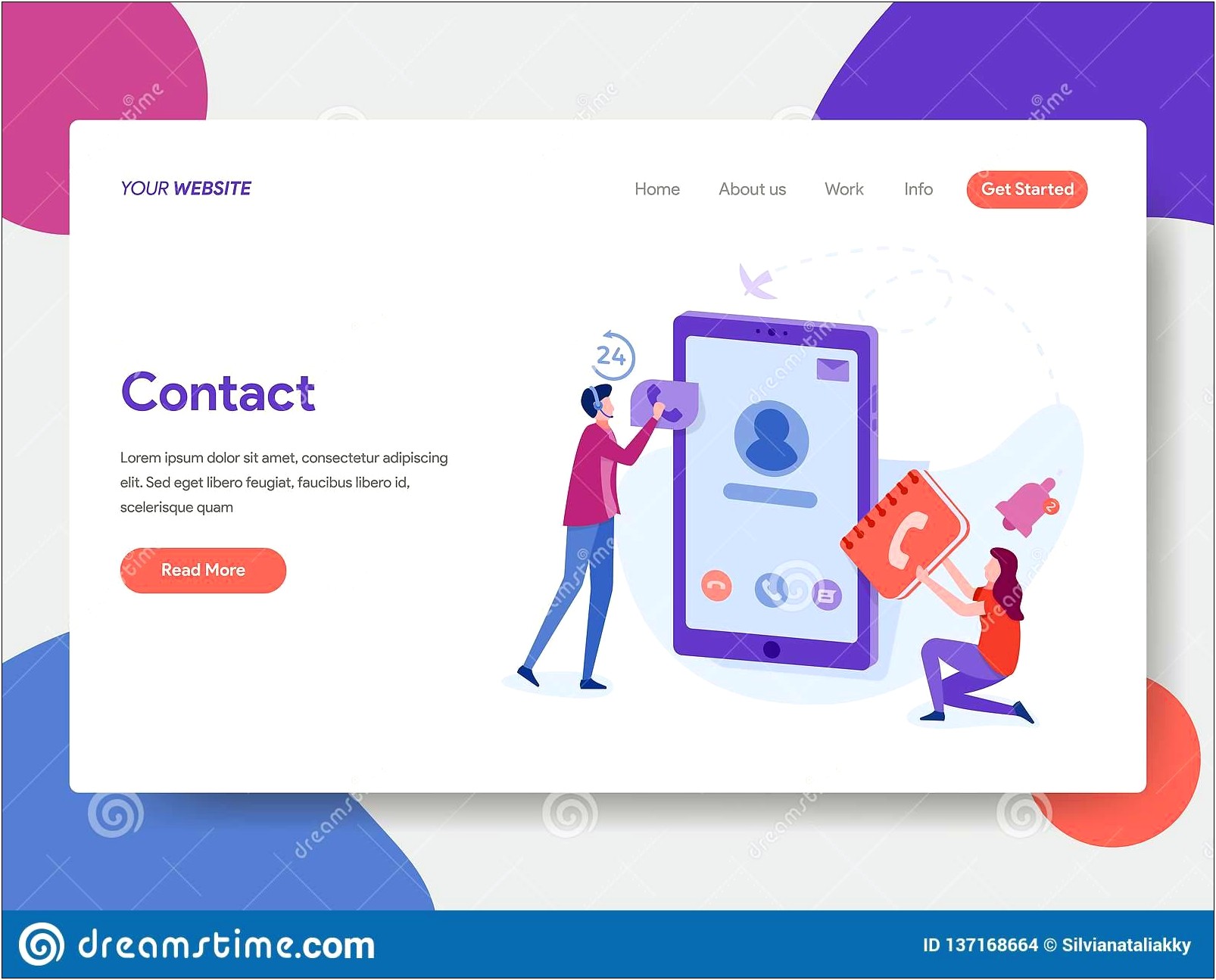Contact Web Page Template Free Download