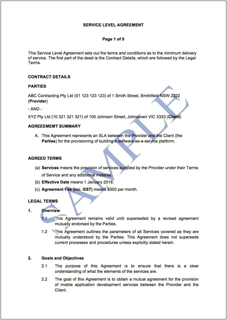 Contract Of Sale Of Business Template Free Nsw