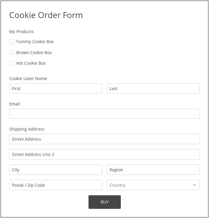 Cookie Order Form Template Free Download