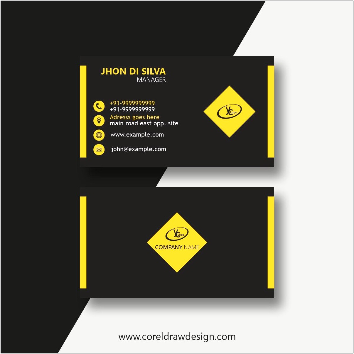 Corel Draw Business Card Templates Cdr Free Download