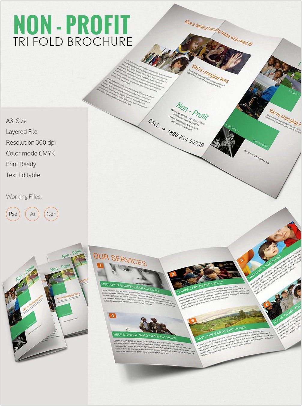 Coreldraw Tri Fold Brochure Template Free Download