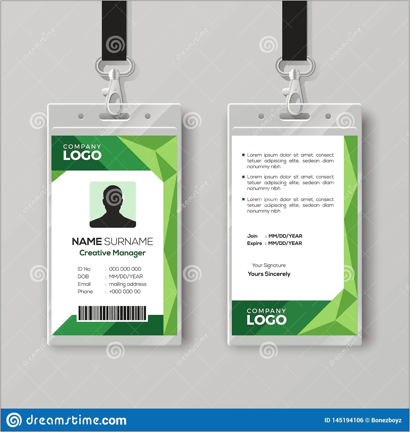 Corporate Id Card Template Free Download