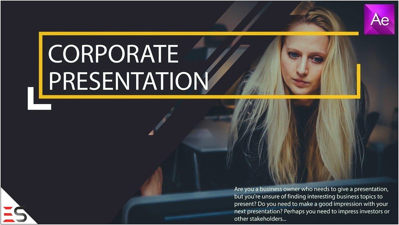 Corporate Presentation After Effects Template Free