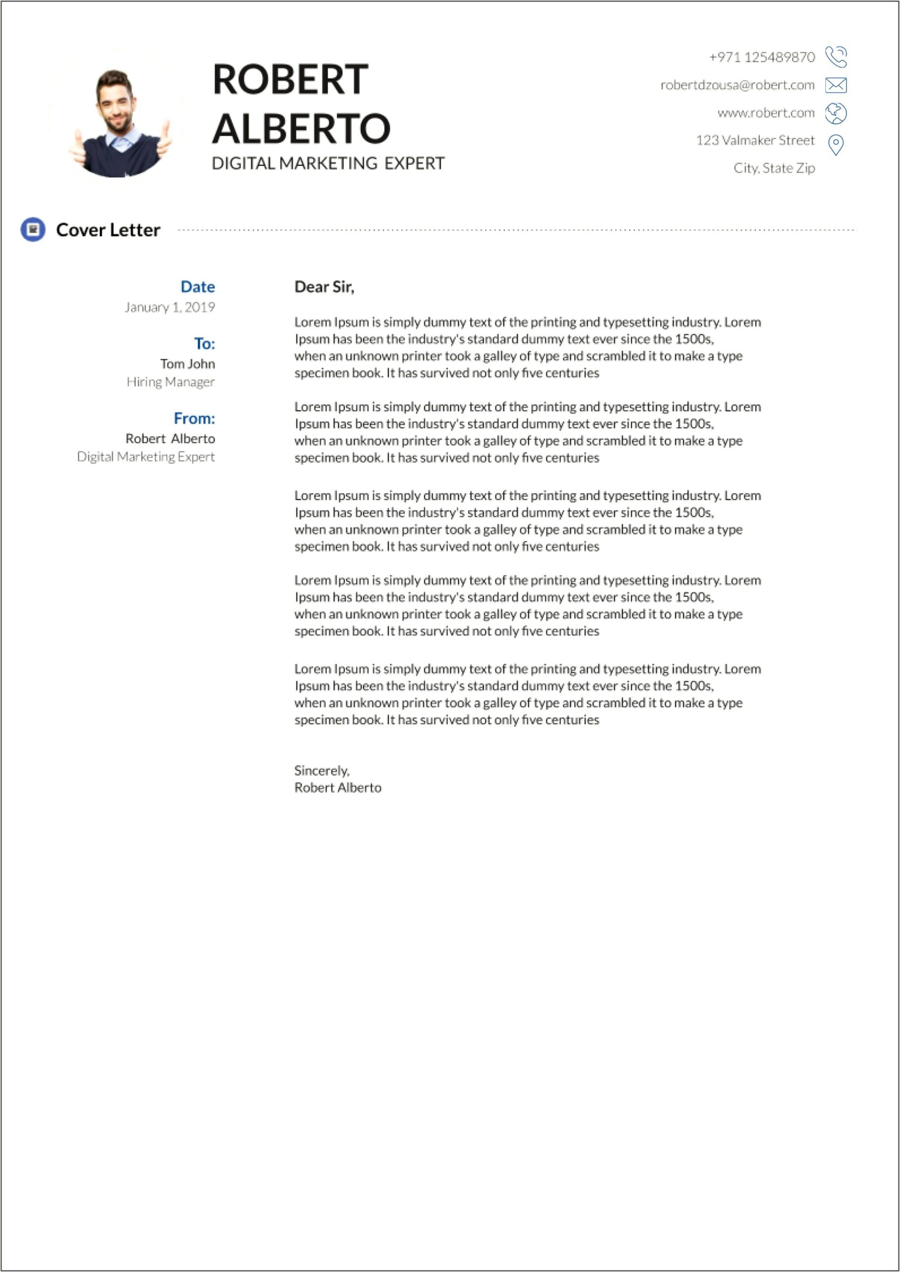 Cover Letter Template Free For Word