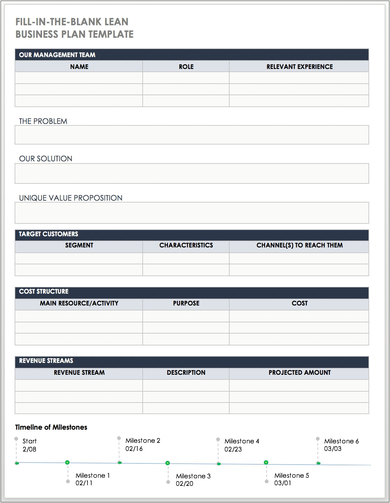 Create A Business Plan Template Free