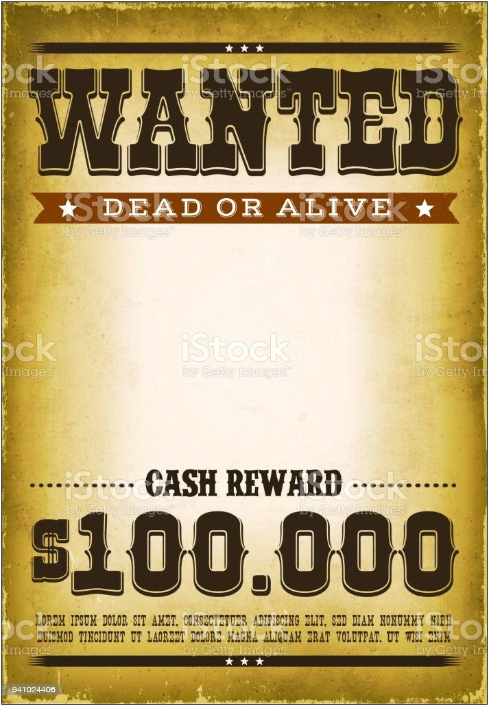 Create A Free Wanted Poster Template