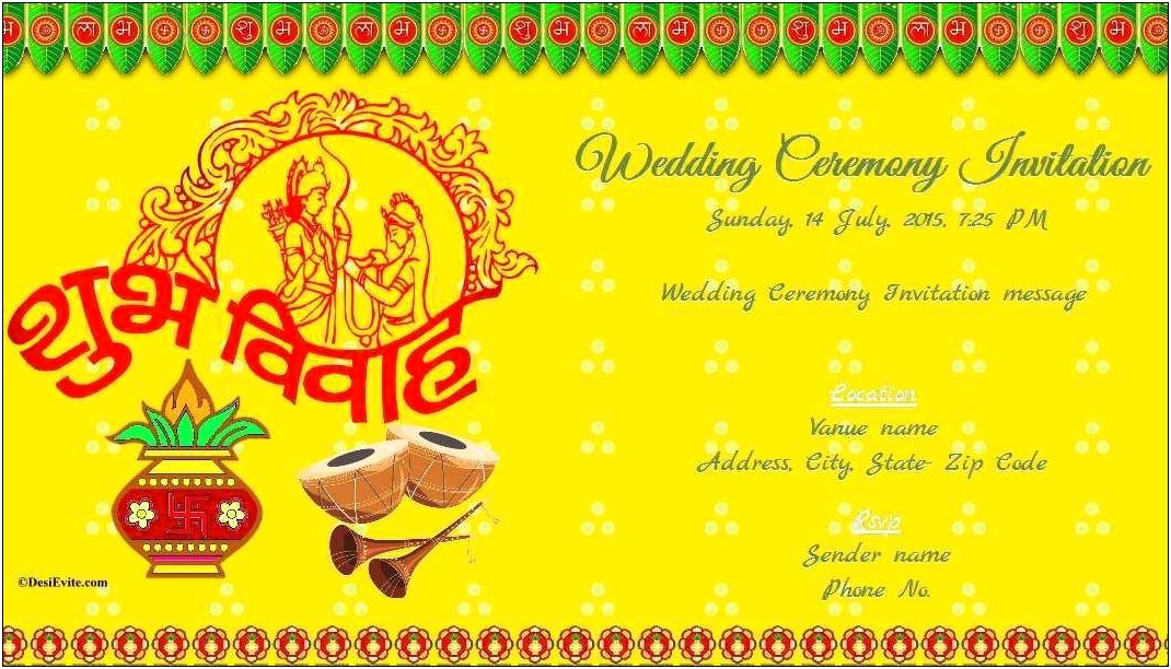 Create Hindu Wedding Invitation Card Online Free