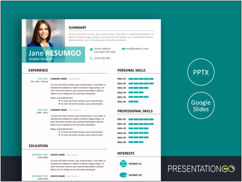 Creative Cv Templates Free Download Powerpoint