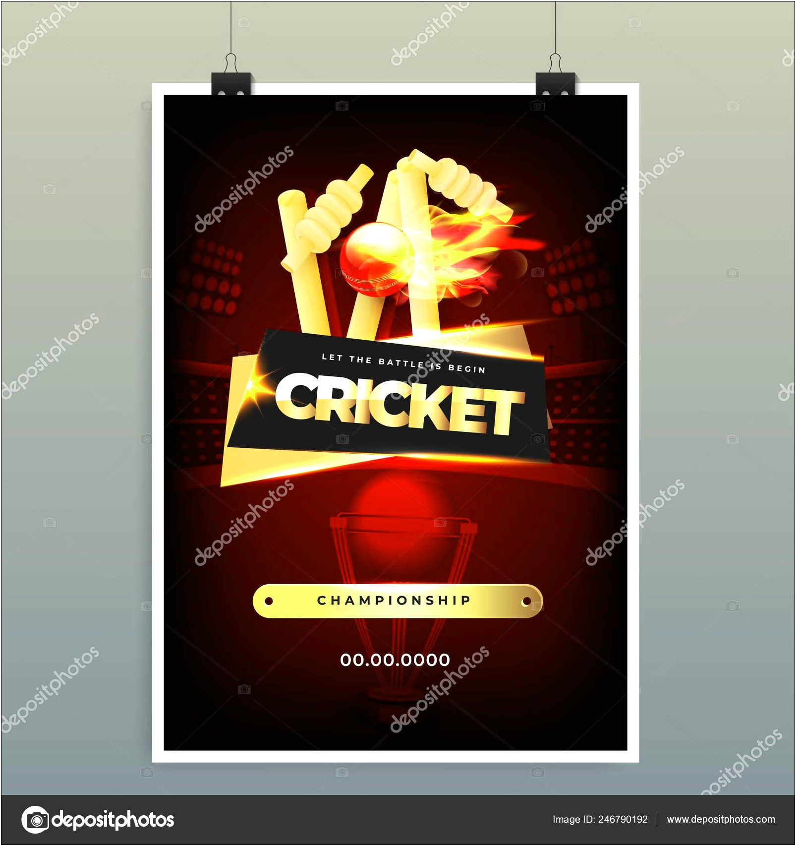 Cricket Tournament Flyer Template Free Download