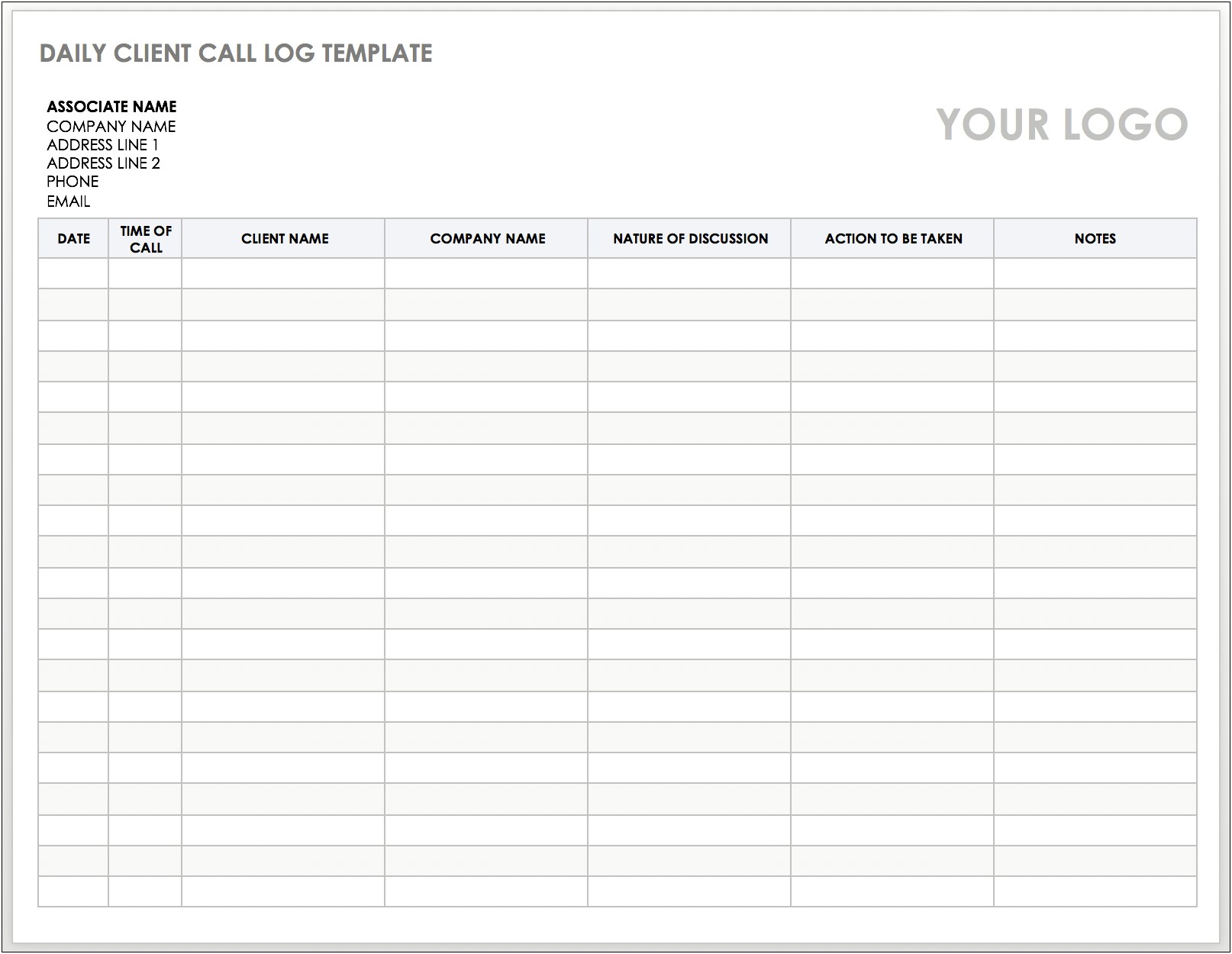 Customer Follow Up Free Template Excel