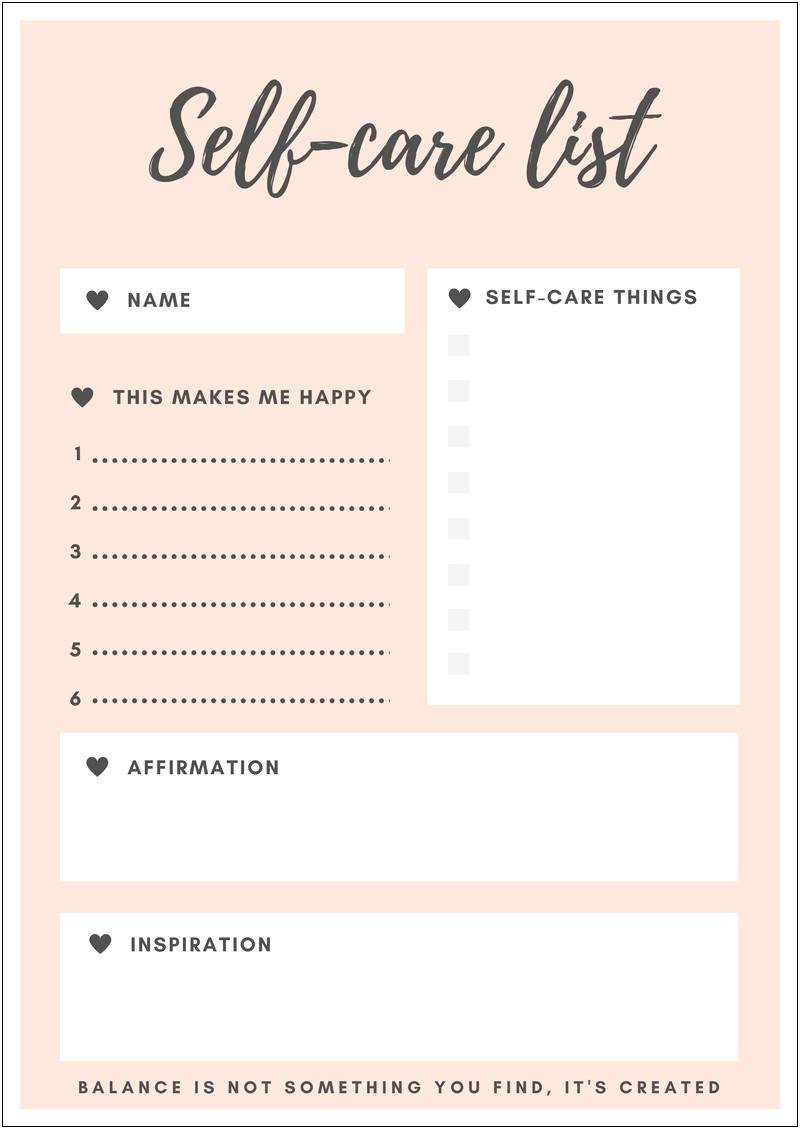 Cute Daily Mental Health Journal Template Free