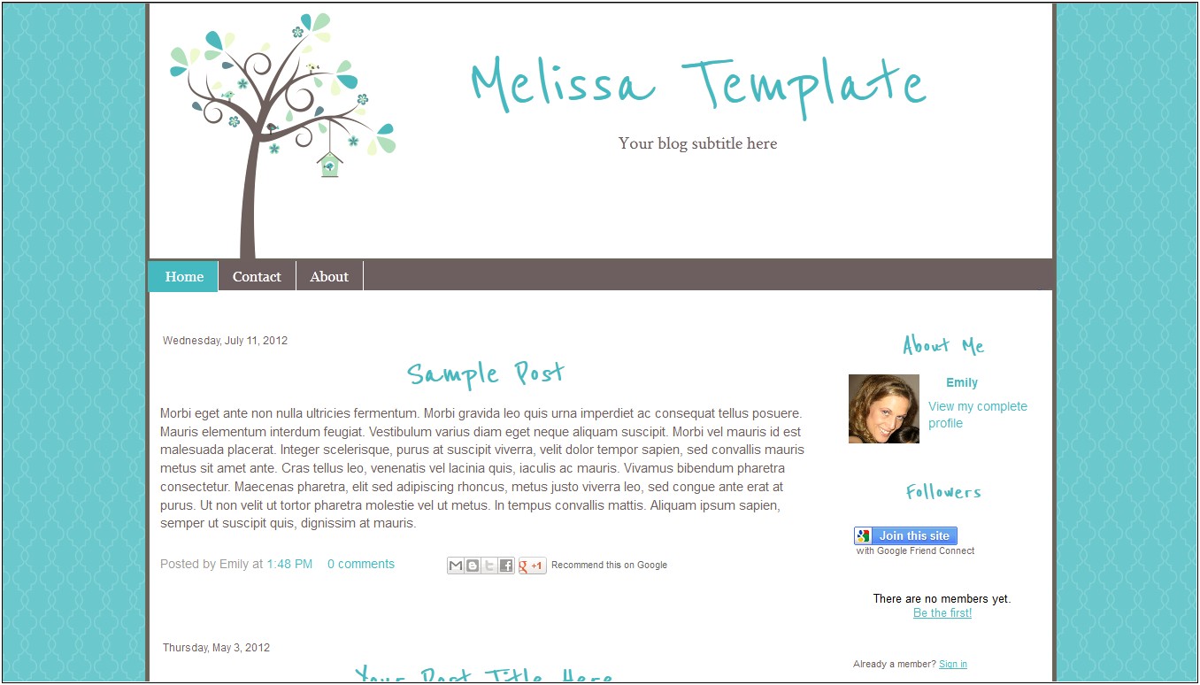 Cute Free Blog Templates For Blogger