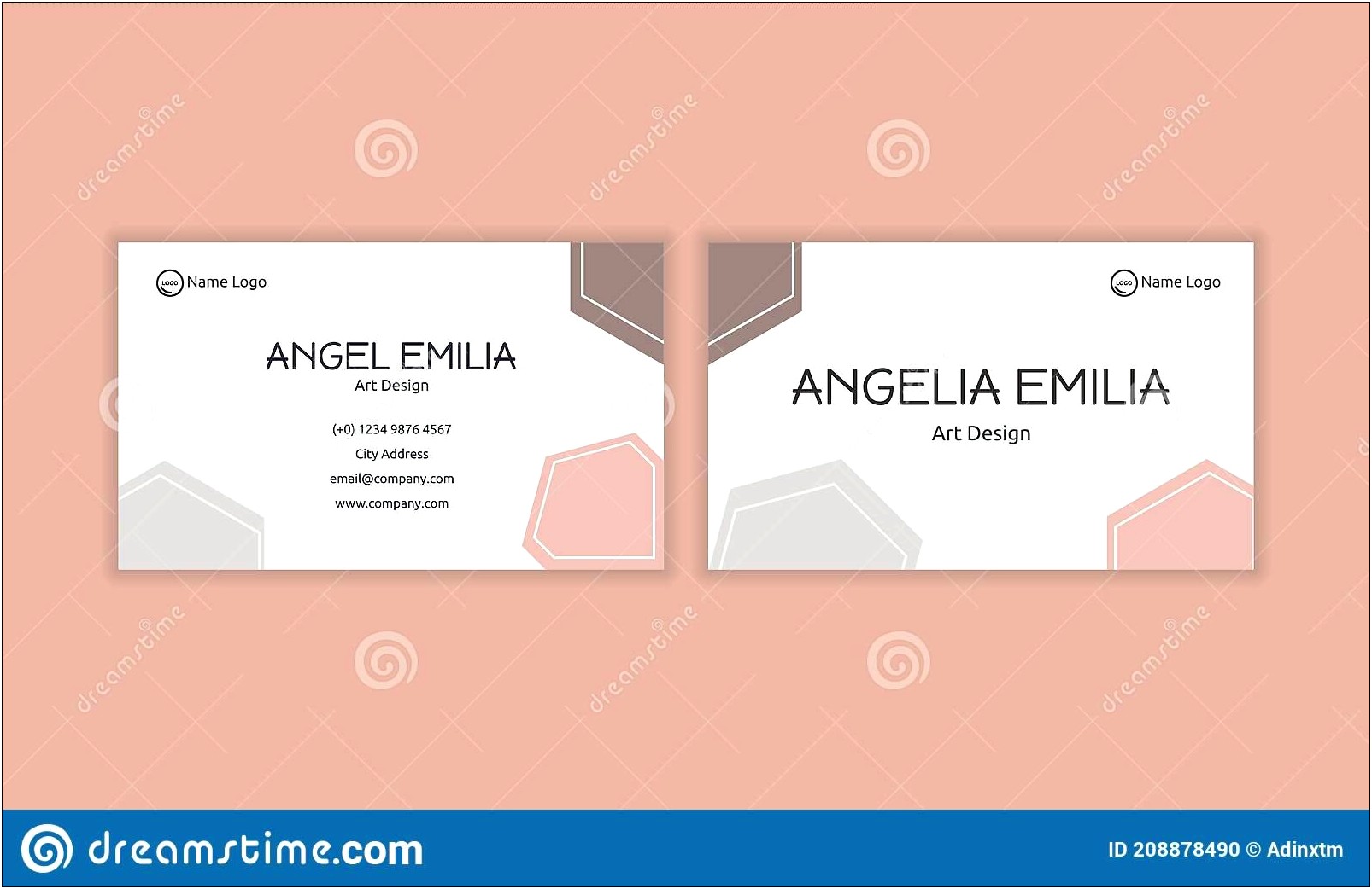 Cute Name Card Template Free Download
