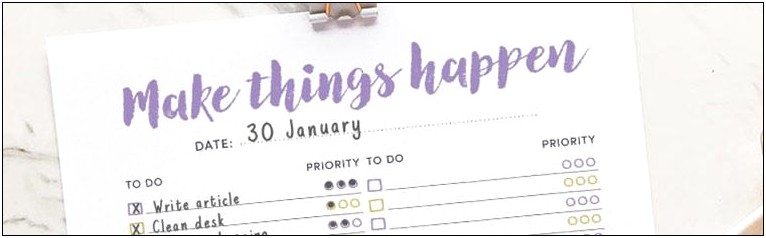 Cute To Do List Templates Free