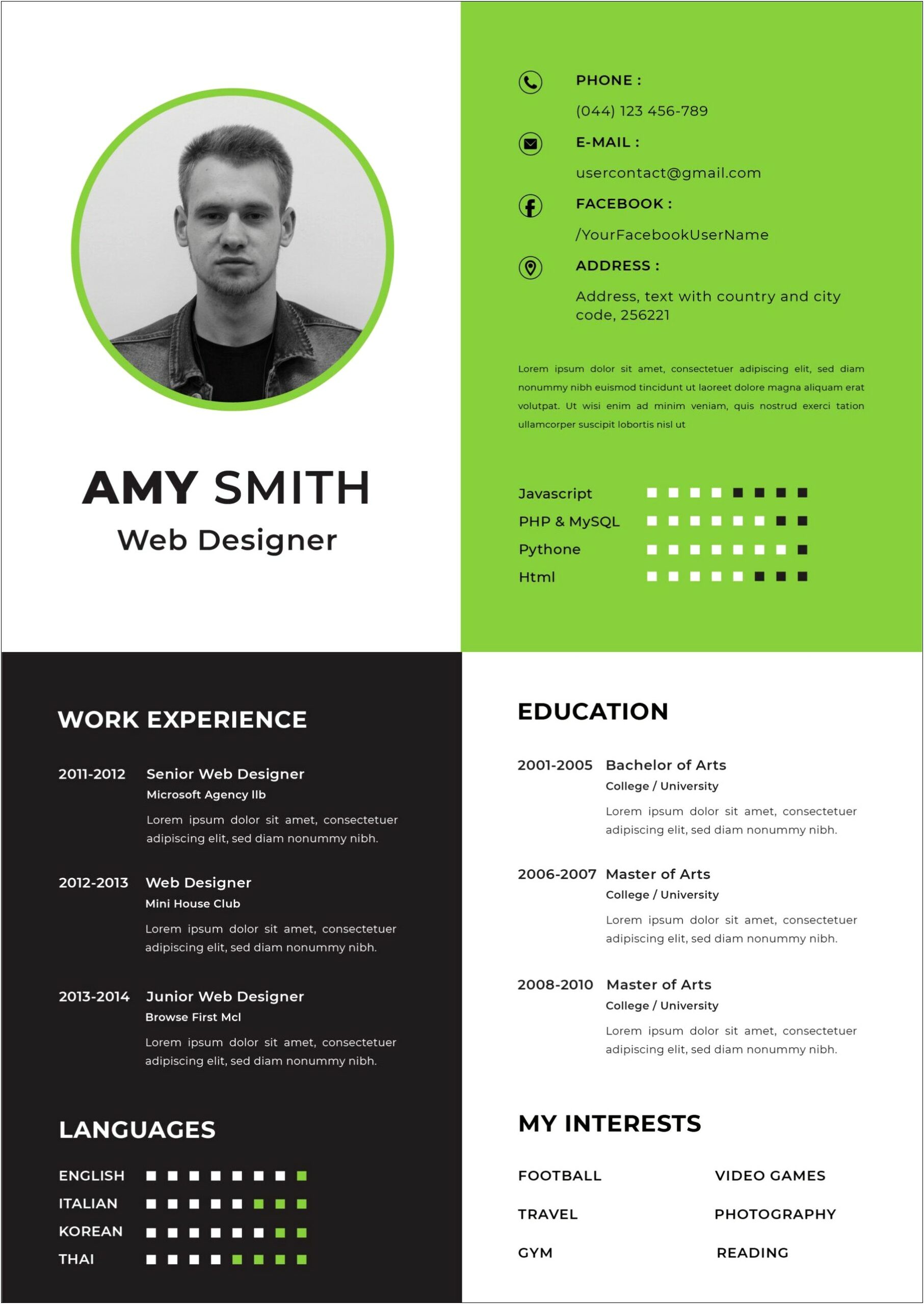Cv Template Free Download Word 2007