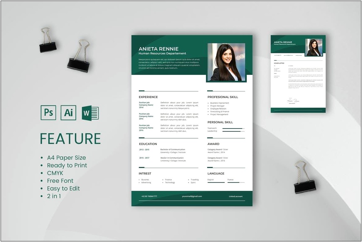 Cv Template With Photo Free Download Word